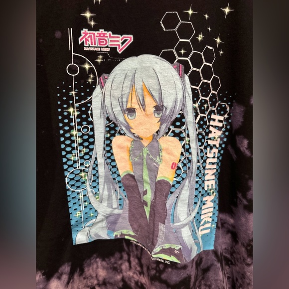 Hatsune Miku Vocaloid Anime Poster Tie Dye T Shirt Size Large. - Picture 3 of 6
